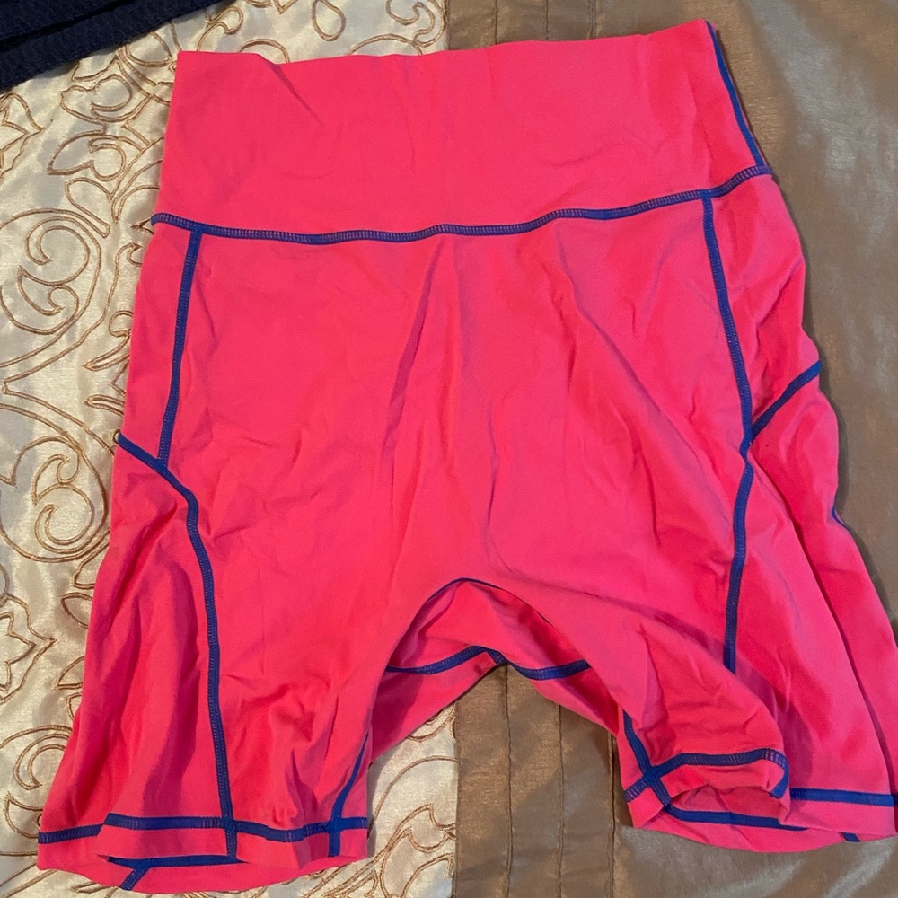 BuffBunny Pink and Blue Bike Shorts